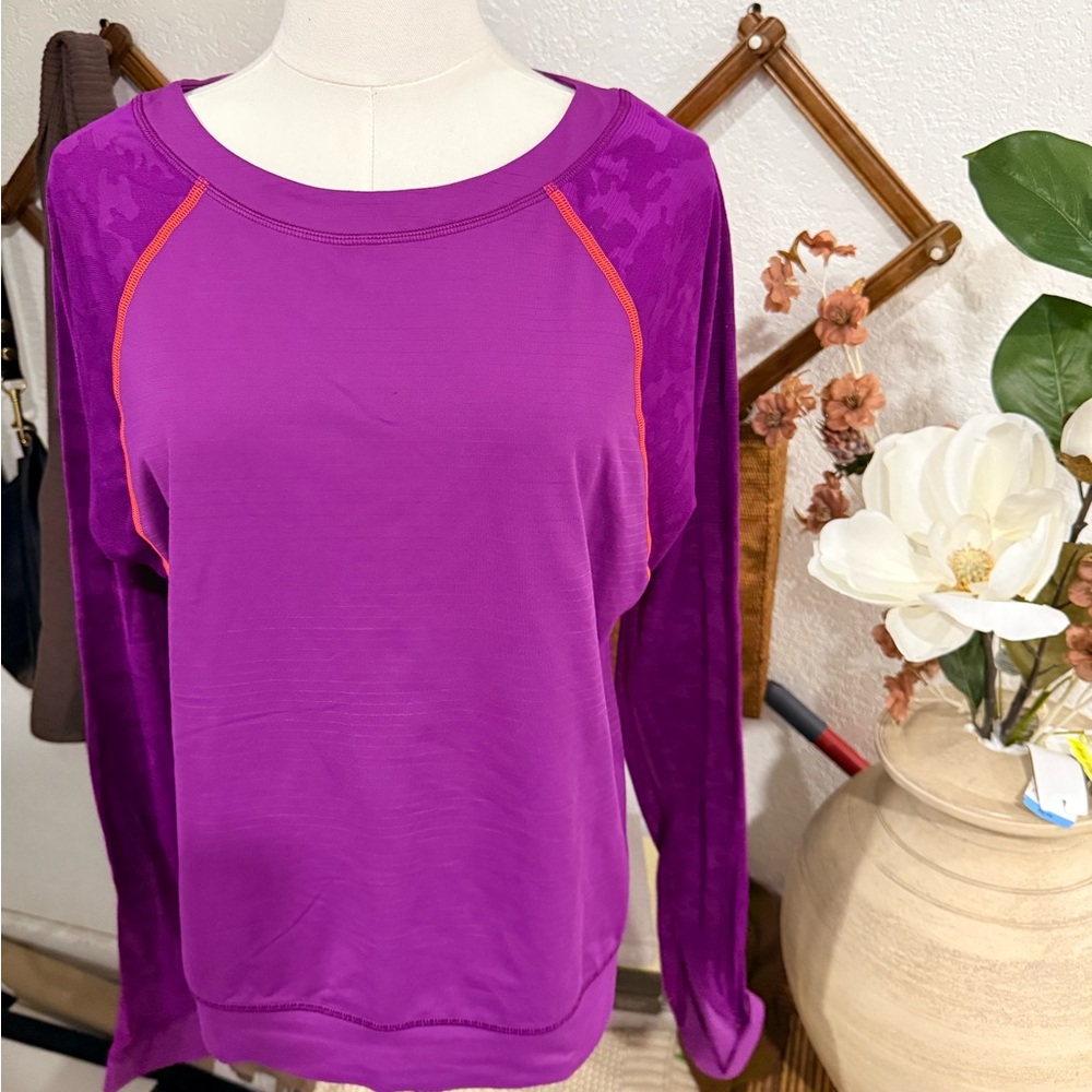Lululemon Athletica Purple Sweatshirt with Orange Accents